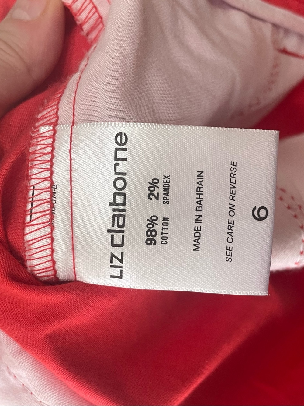 Liz Claiborne Corral Straight Leg Chino Pants Women’s Casual Cotton Trousers 6 - Picture 4 of 4